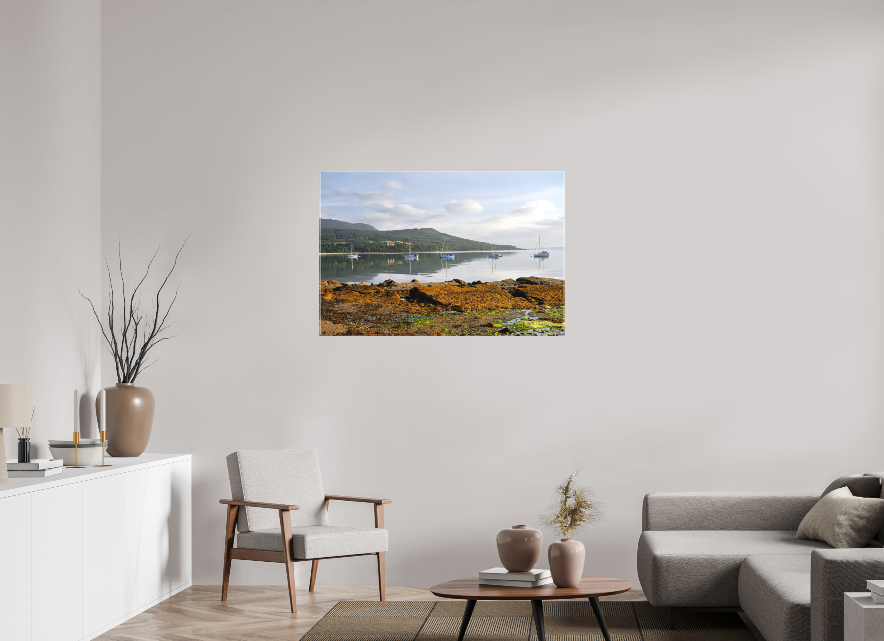 45 x 30″, Matte Canvas with wrapped edges - no frame Brodick Bay at sunrise on canvas