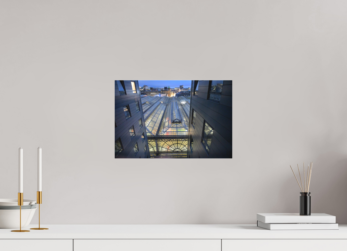 15 x 10″, Matte Acrylic Glass without frame Glasgow Centrail Railway Station at dawn on Matte Acrylic Glass without frame