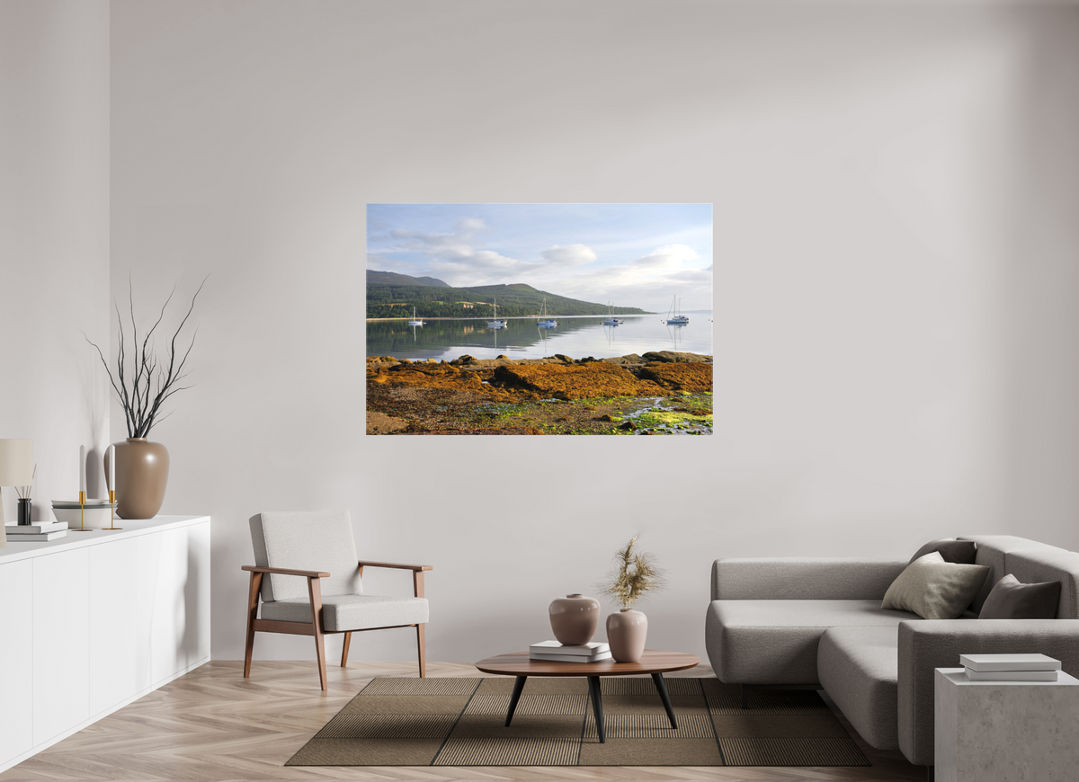 66 x 44″, Matte Canvas with wrapped edges - no frame Brodick Bay at sunrise on canvas