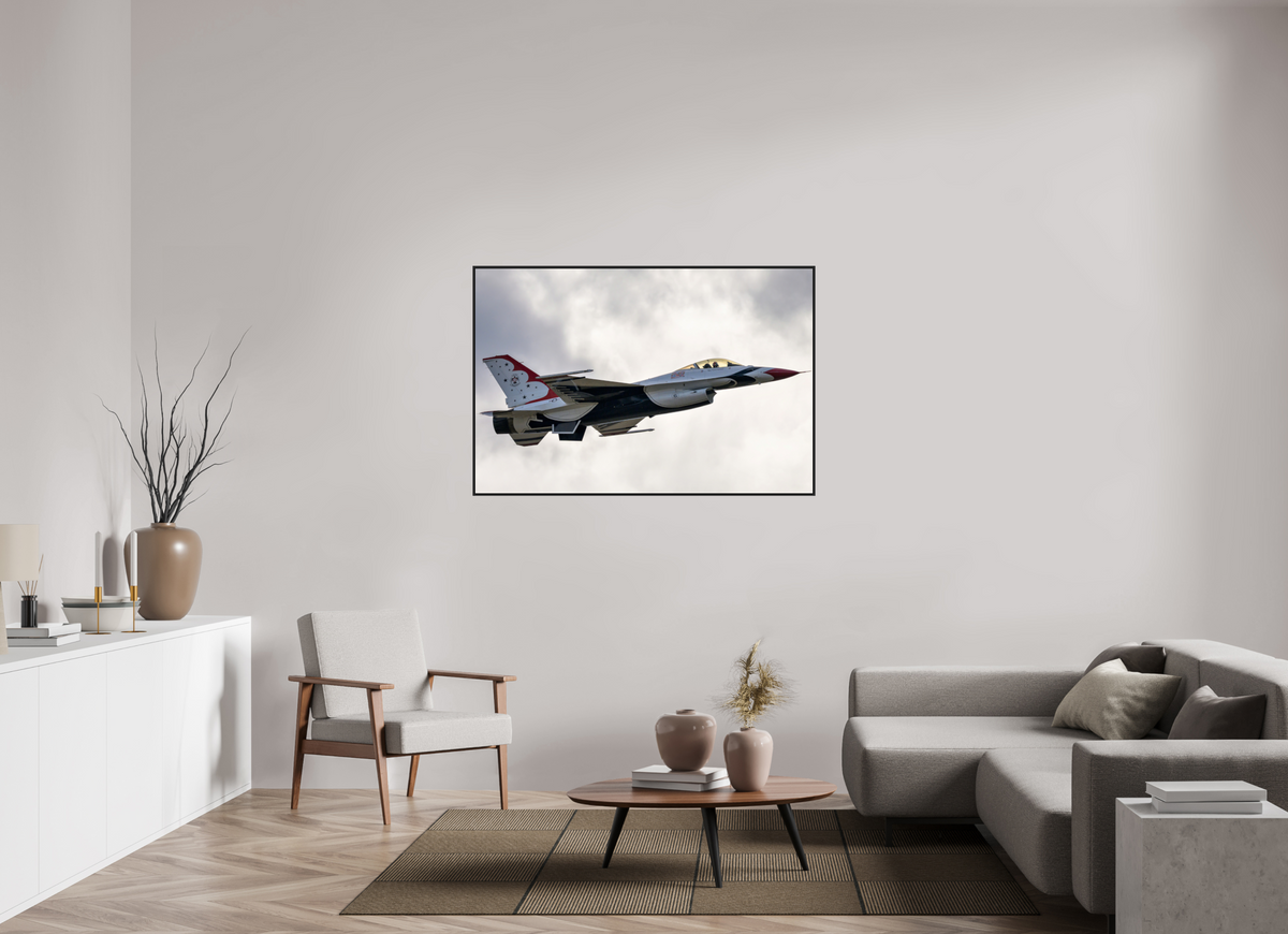 54 x 36″, Acrylic Glass Black matt .24" frame F16 Thunderbirds Photo 7 under acrylic glass with black frame