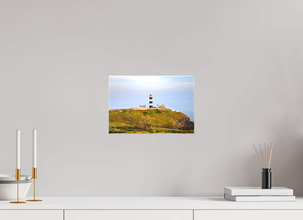 12 x 8″, Matte Canvas with wrapped edges - no frame Old Head Lighthouse at sunset on canvas