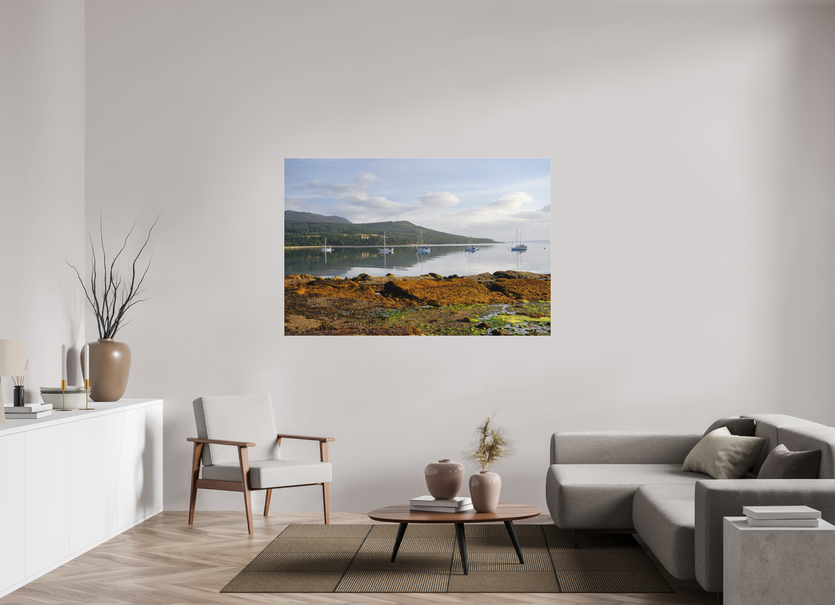 66 x 44″, Matte Acrylic Glass without frame Brodick Bay at sunrise on Matte Acrylic Glass without frame