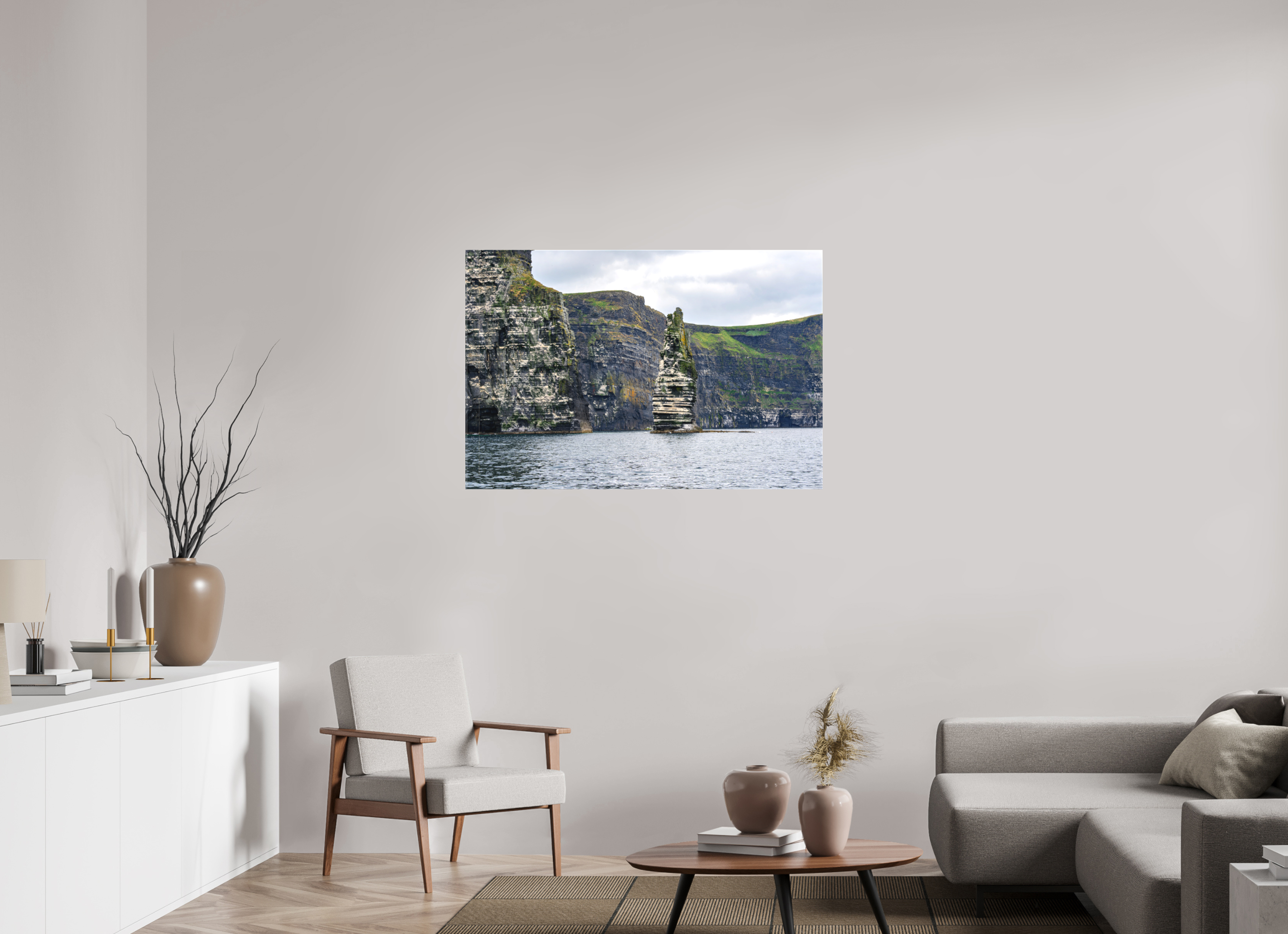 45 x 30″, Matte Canvas with wrapped edges - no frame Cliffs of Mohre on canvas