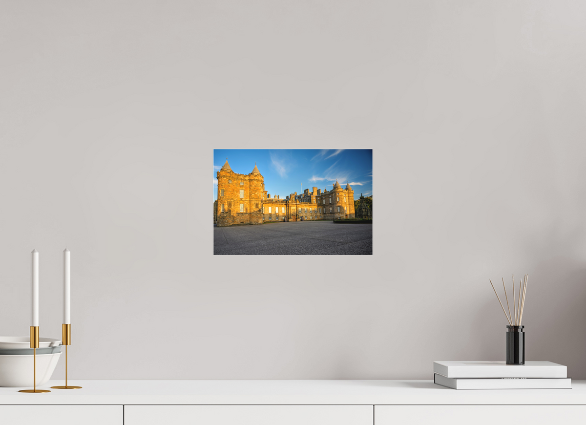 12 x 8″, Matte Acrylic Glass without frame Holyrood Palace at sunset on Matte Acrylic Glass without frame