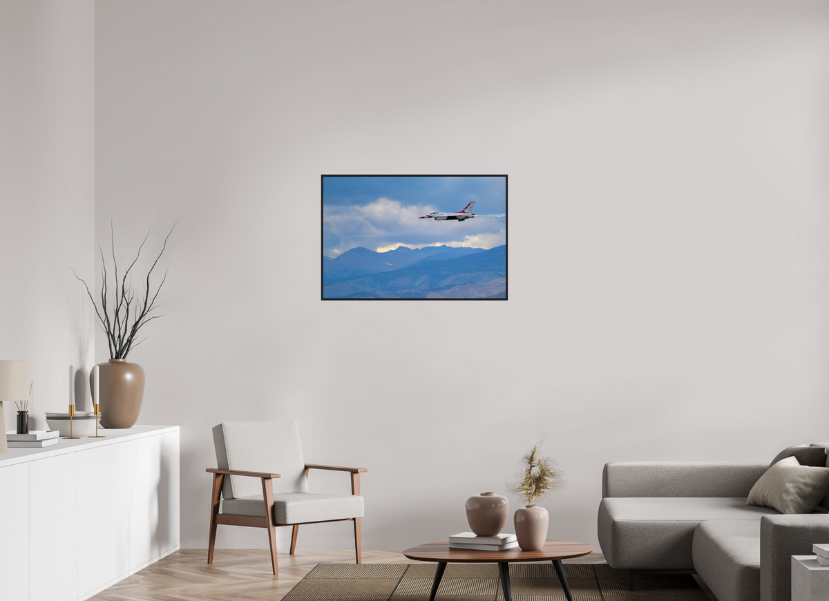 36 x 24″, Acrylic Glass Black matt .24" frame F16 Thunderbirds Photo 6 under acrylic glass with black frame