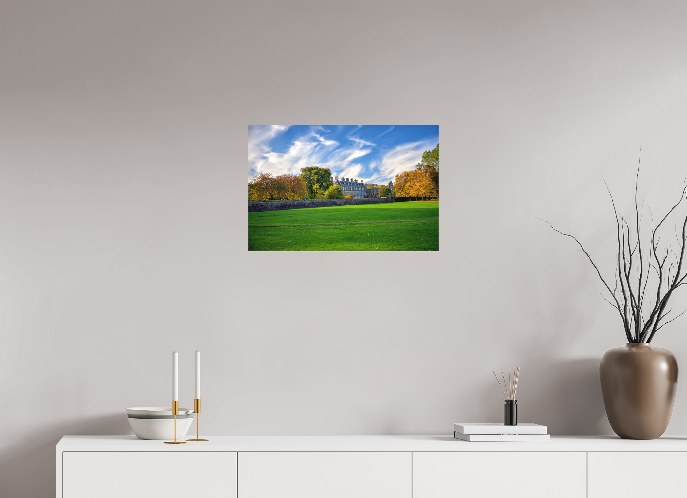 24 x 16″, Matte Acrylic Glass without frame Holyrood Palace on a bright sunny day on Matte Acrylic Glass without frame