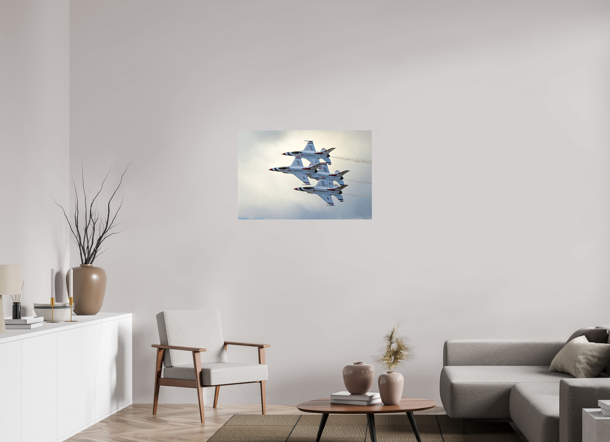 36 x 24″, Matte Acrylic Glass without frame F16 Thunderbirds Photo 1 under acrylicglass