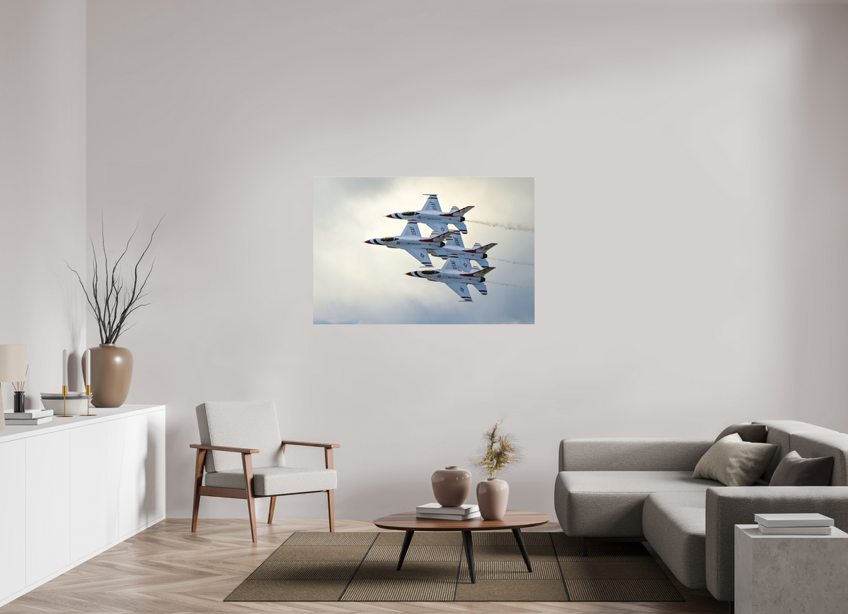 54 x 36″, Matte Acrylic Glass without frame US Airforce Thunderbirds Photo 1 under acrylic glass
