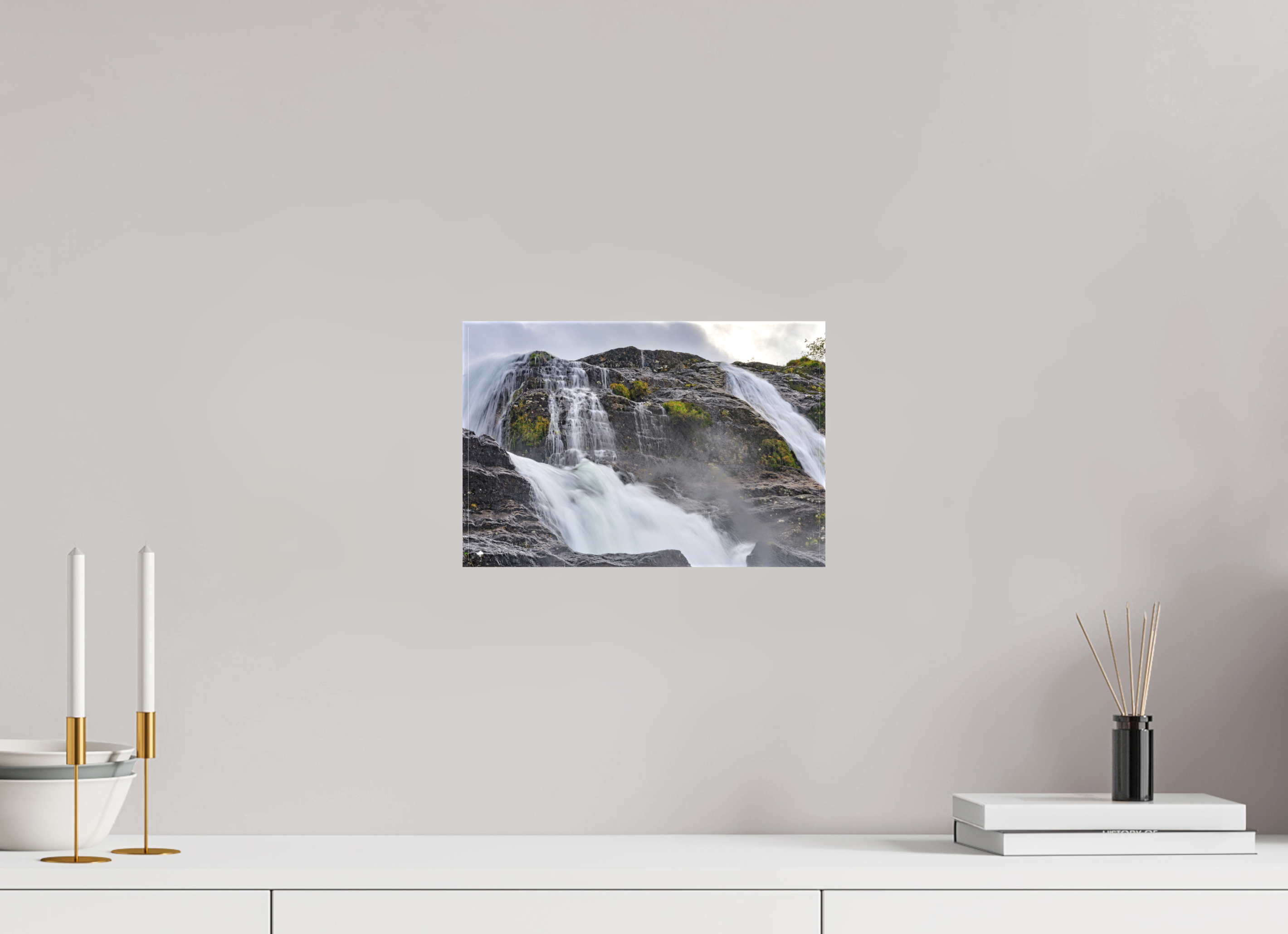 12 x 8″, Matte Canvas with wrapped edges - no frame Glencoe Waterfall on canvas