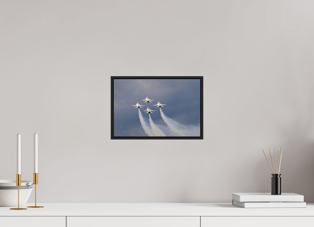 12 x 8″, Acrylic Glass Black matt .24" frame F16 Thunderbirds Photo 11 under acrylic glass with black frame