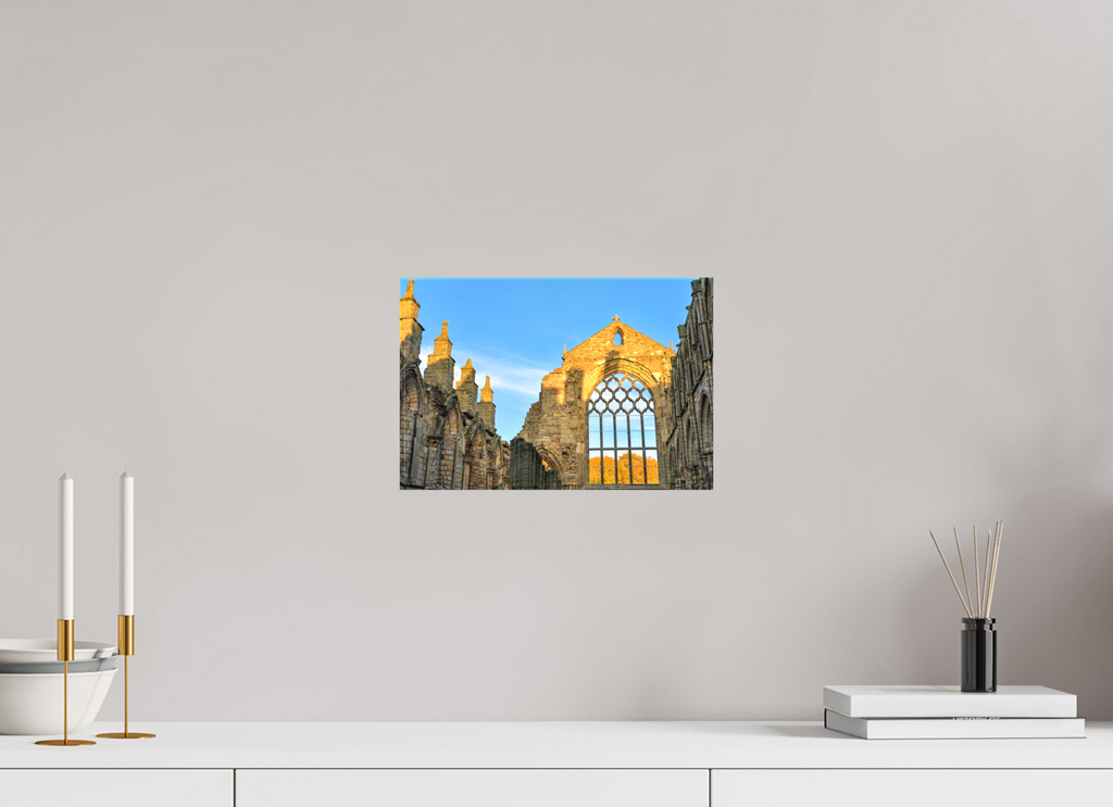 12 x 8″, Matte Canvas with wrapped edges - no frame Holyrood Abbey at Sunset on canvas