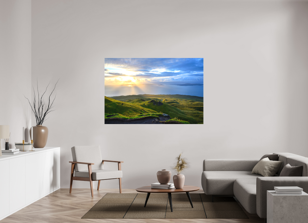 66 x 44″, Matte Canvas with wrapped edges - no frame Sunrise over the Sound of Raasay on canvas