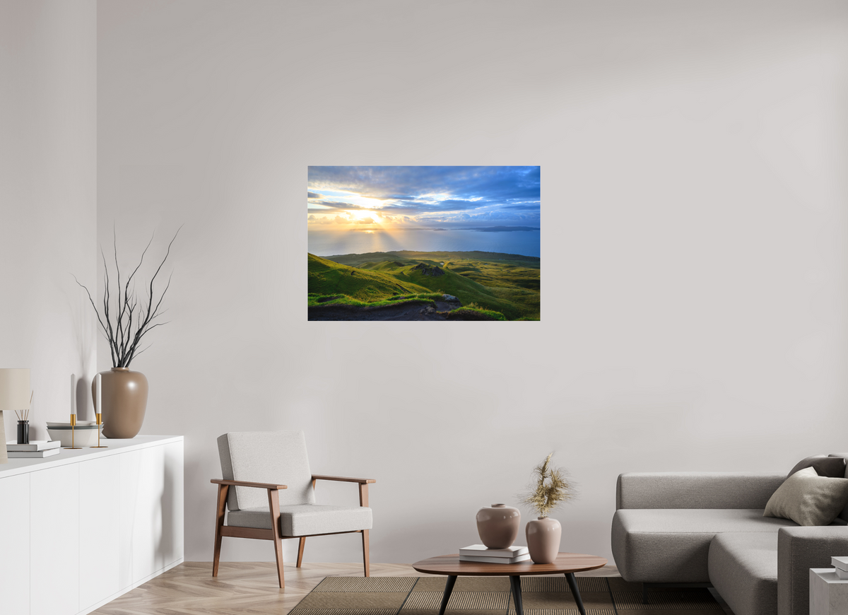45 x 30″, Matte Acrylic Glass without frame Sunrise over the Sound of Raasay on Matte Acrylic Glass without frame