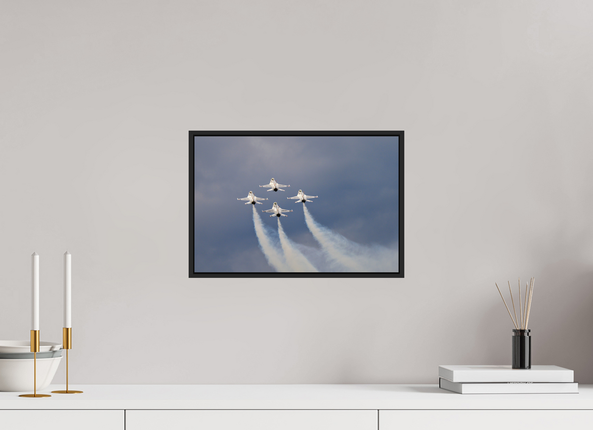 15 x 10″, Acrylic Glass Black matt .24" frame F16 Thunderbirds Photo 11 under acrylic glass with black frame