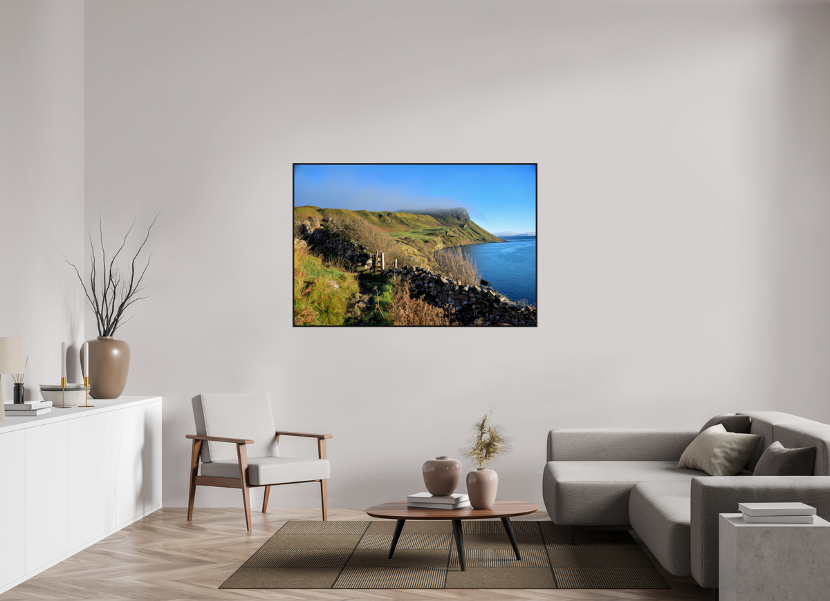 60 x 40″, Acrylic Glass Black matt .24" frame Pathway on the Scorrybreac circular under acrylic glass with black frame