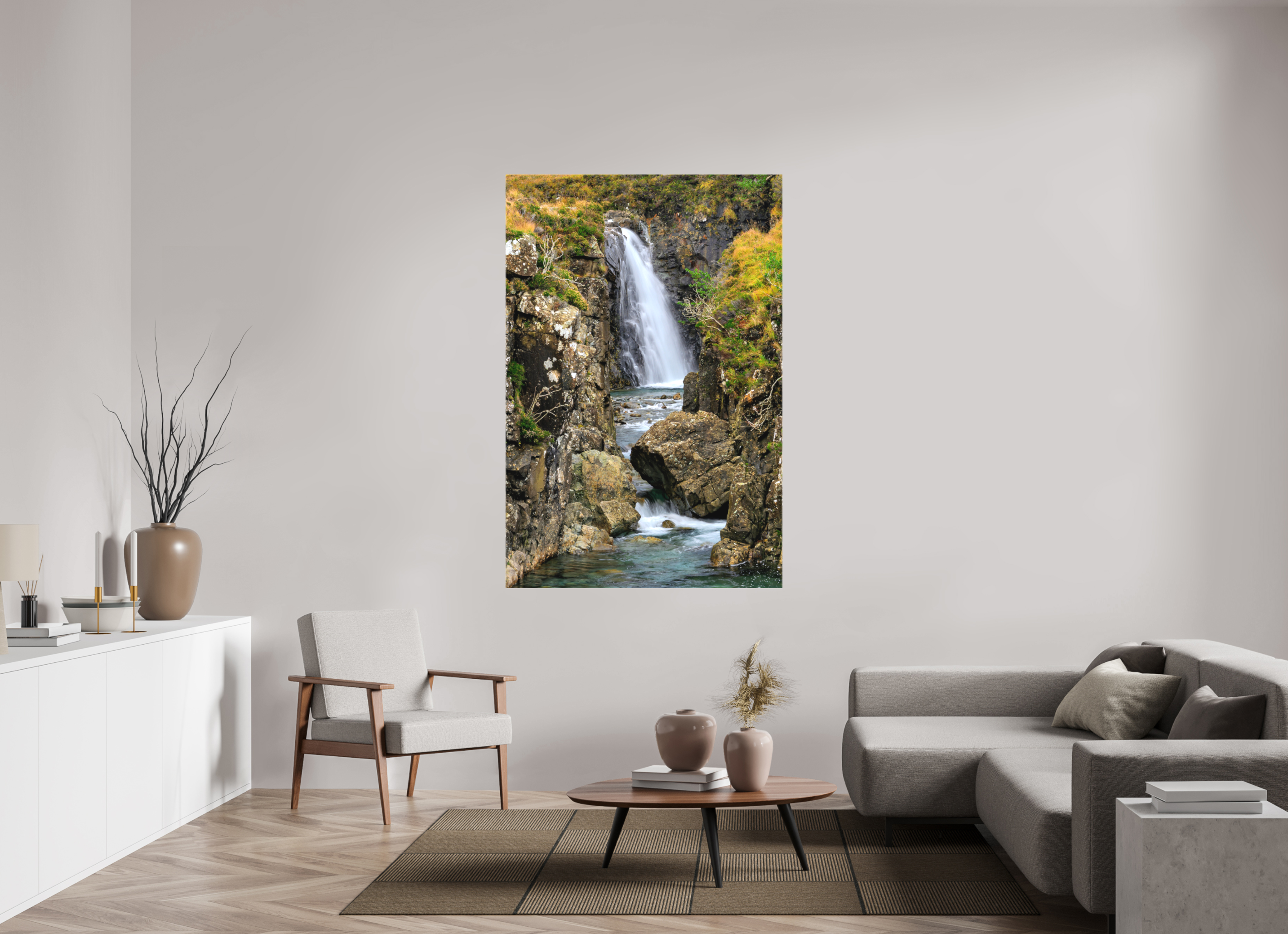44 x 66″, Matte Canvas with wrapped edges - no frame Fairy Pools Waterfall on the Isle of Skye on Canvas