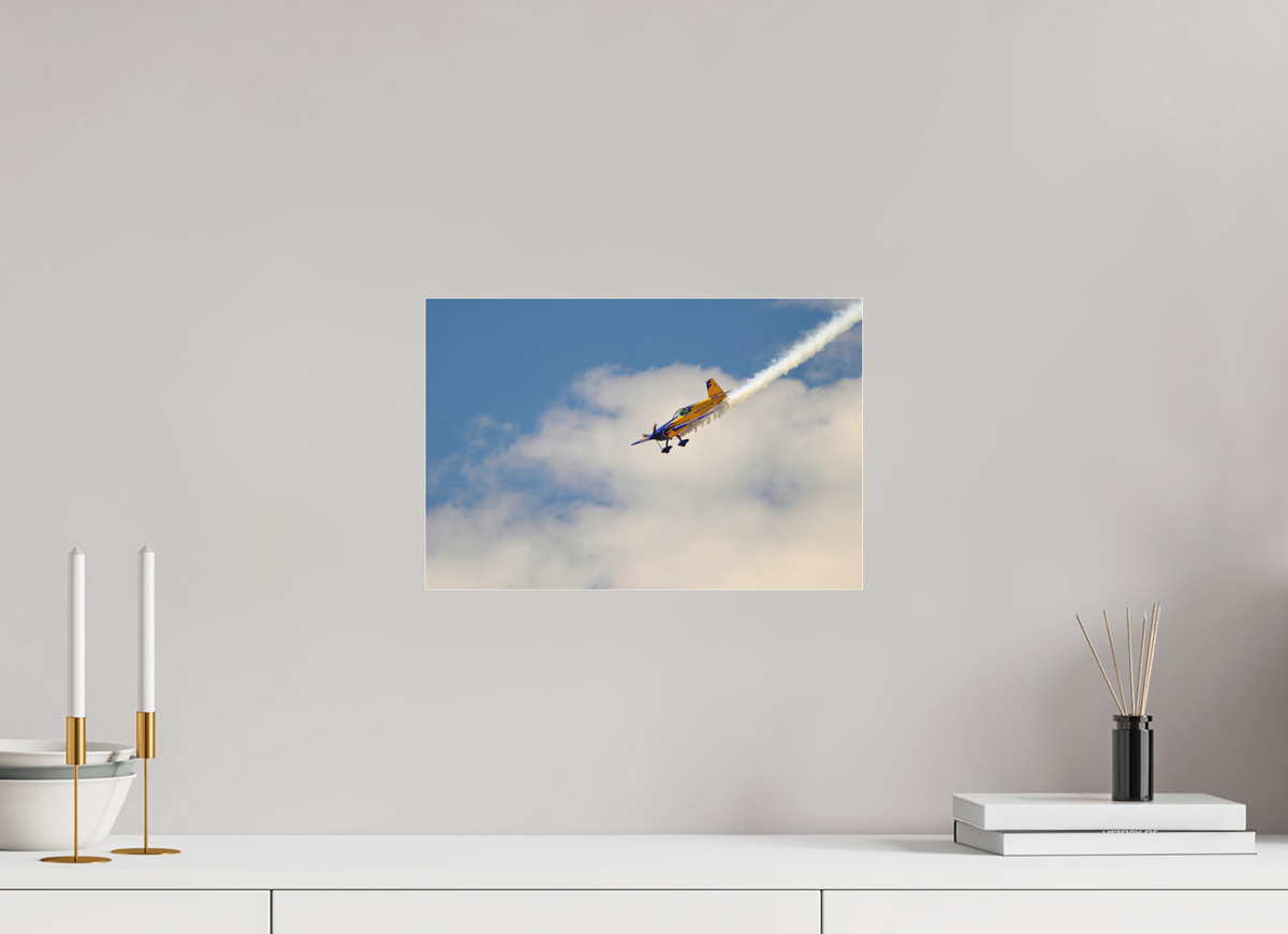 15 x 10″, Matte Acrylic Glass without frame Bob Freeman in his "Extra 330S" under acrylic glass