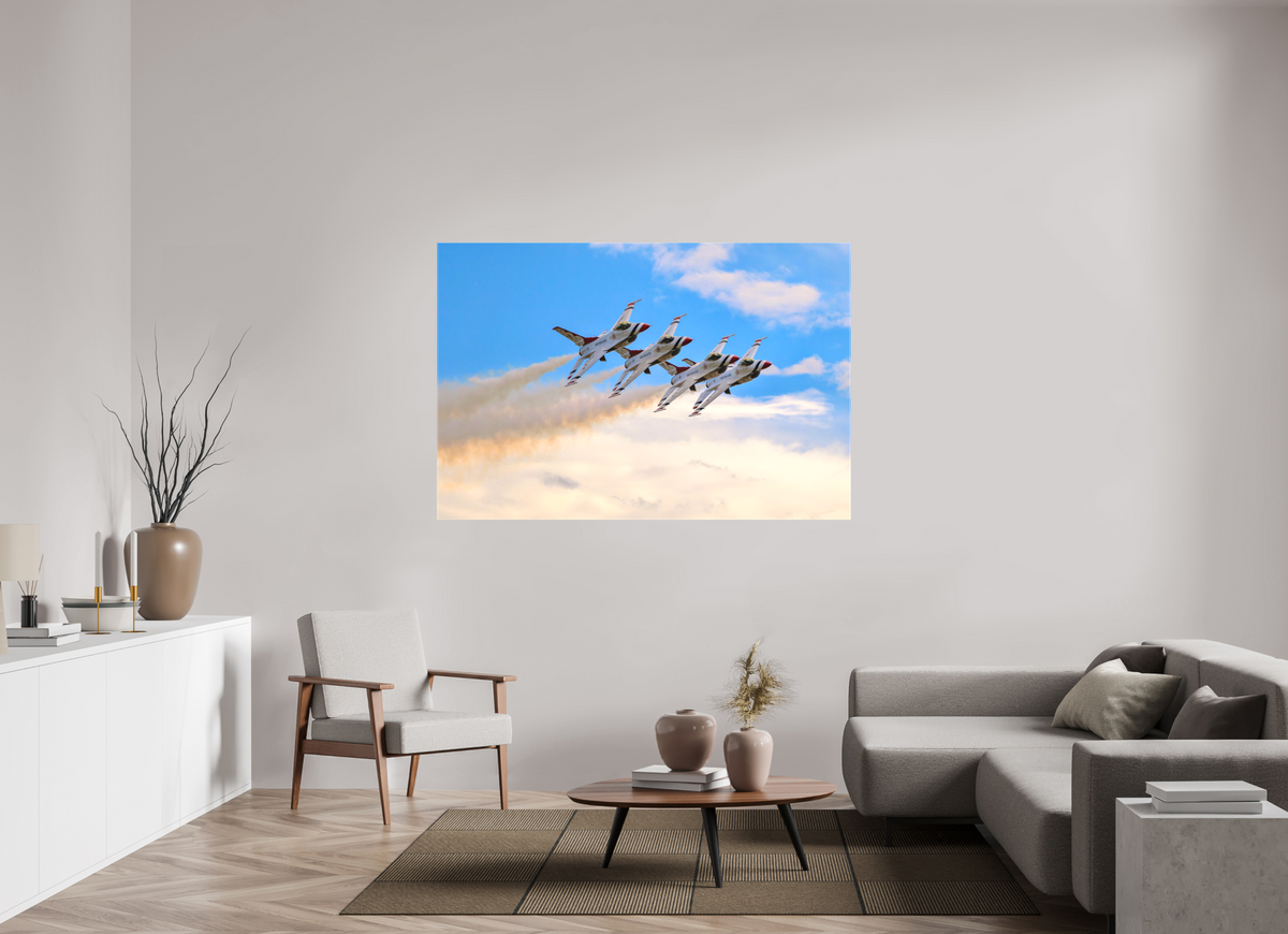 66 x 44″, Matte Canvas with wrapped edges - no frame F16 Thunderbirds Photo 3 on canvas