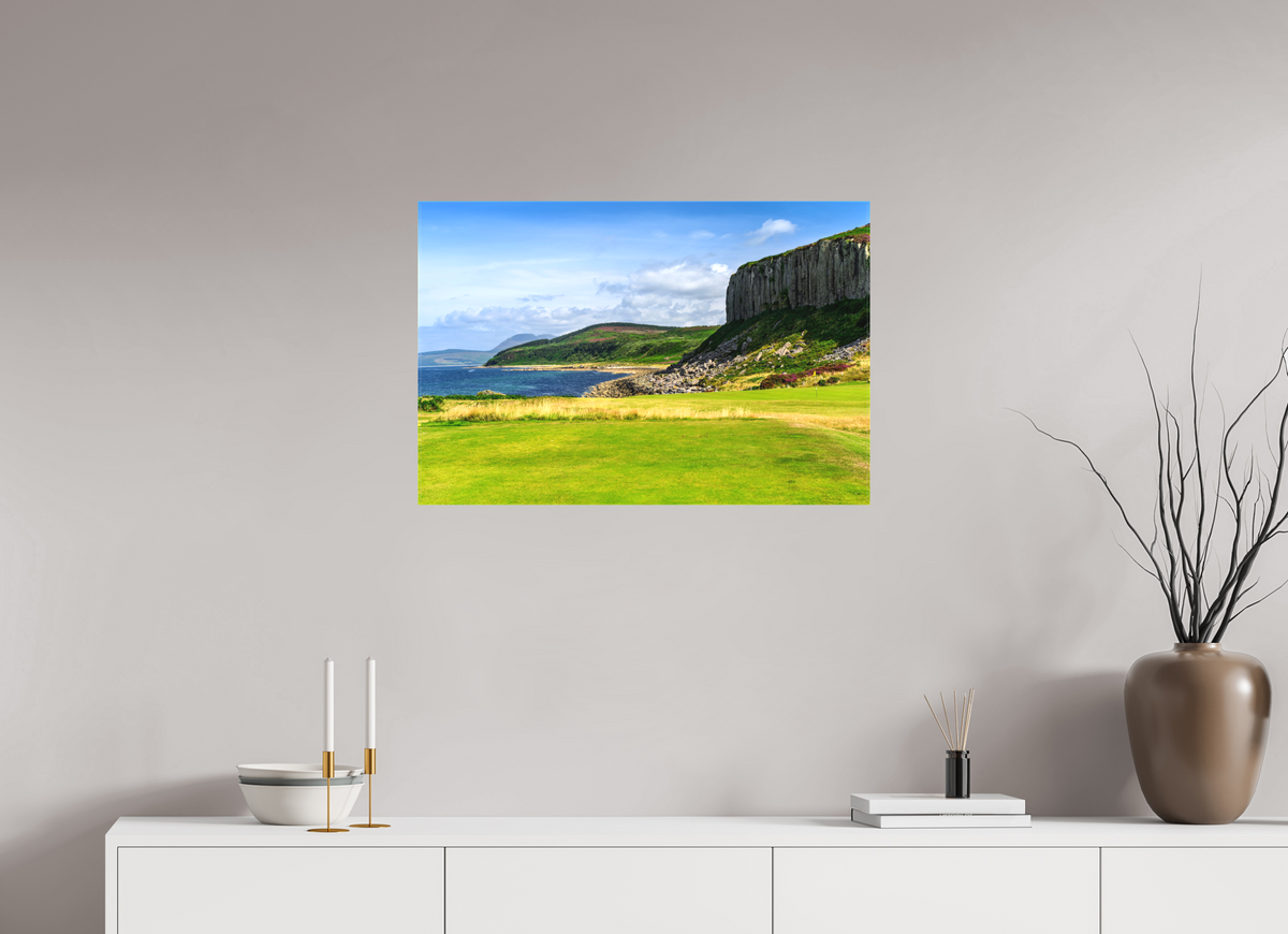 30 x 20″, Matte Canvas with wrapped edges - no frame Cliff view from the Shiskine Golf Course on canvas