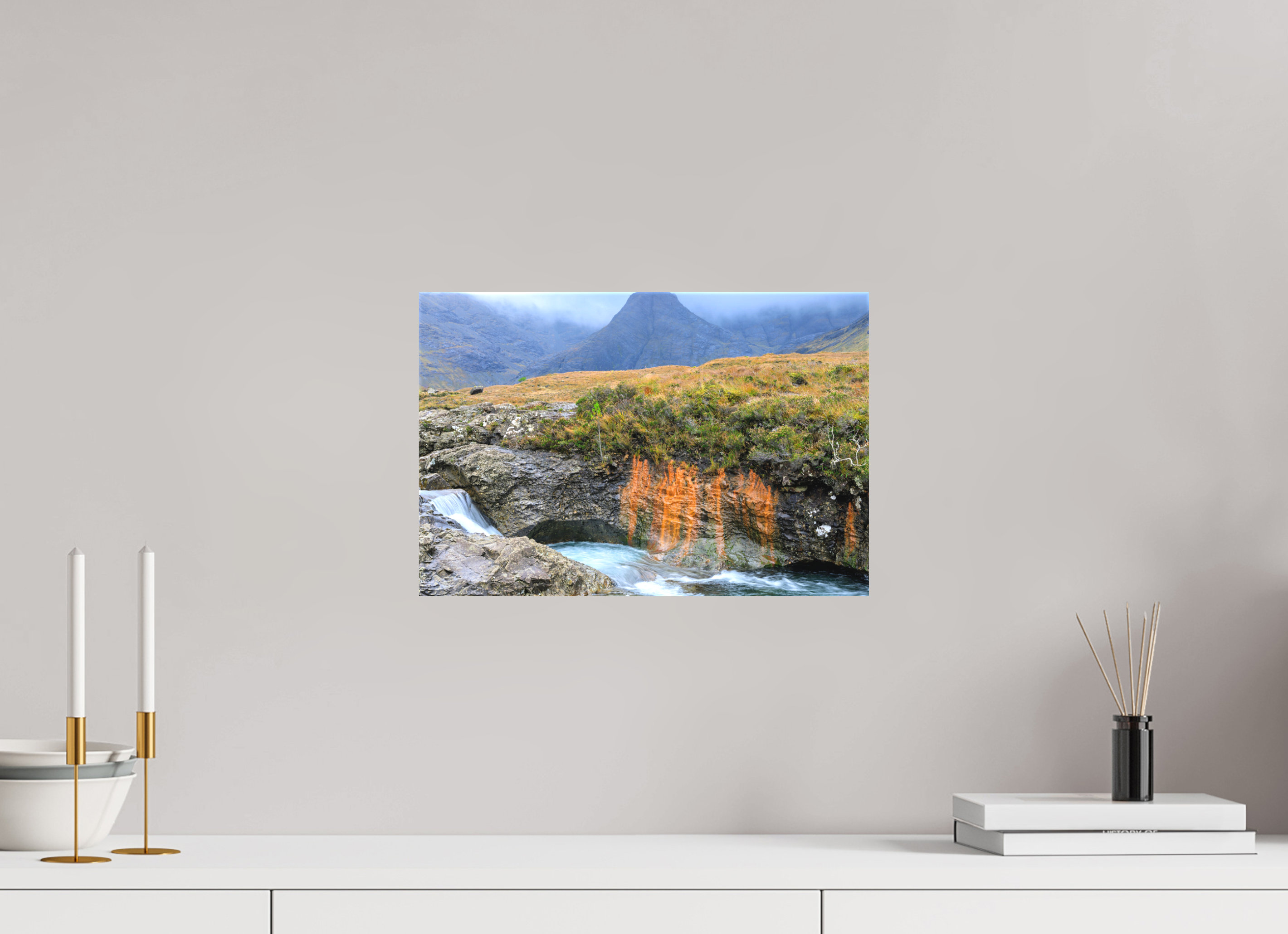 15 x 10″, Matte Canvas with wrapped edges - no frame Fairy Pools stream on Canvas