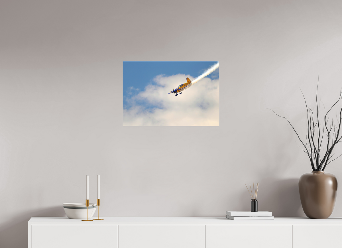 24 x 16″, Matte Canvas with wrapped edges - no frame Bob Freeman in his "Extra 330S" on canvas