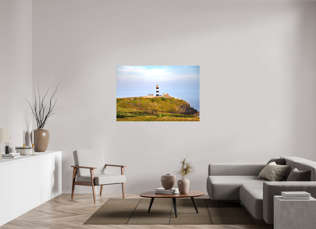 54 x 36″, Matte Canvas with wrapped edges - no frame Old Head Lighthouse at sunset on canvas