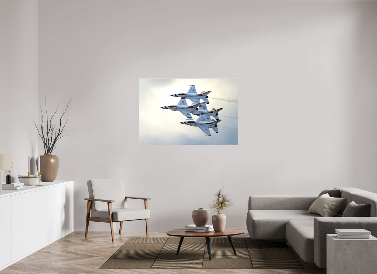 54 x 36″, Matte Canvas with wrapped edges - no frame F16 Thunderbirds Photo 1 on canvas