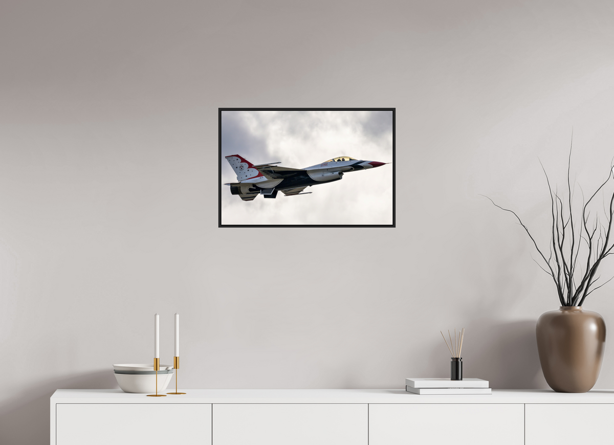 24 x 16″, Acrylic Glass Black matt .24" frame F16 Thunderbirds Photo 7 under acrylic glass with black frame