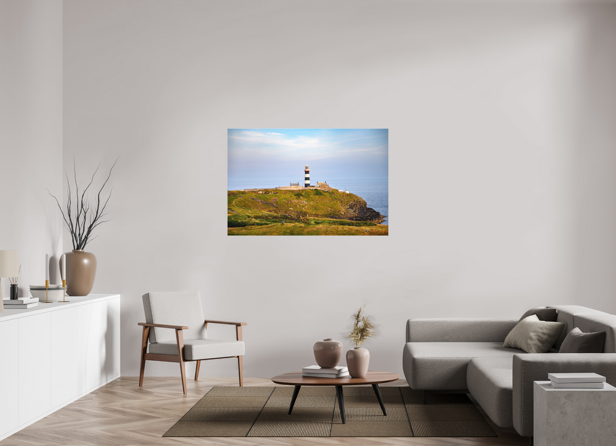 54 x 36″, Matte Acrylic Glass without frame Old Head Lighthouse at sunset on canvas