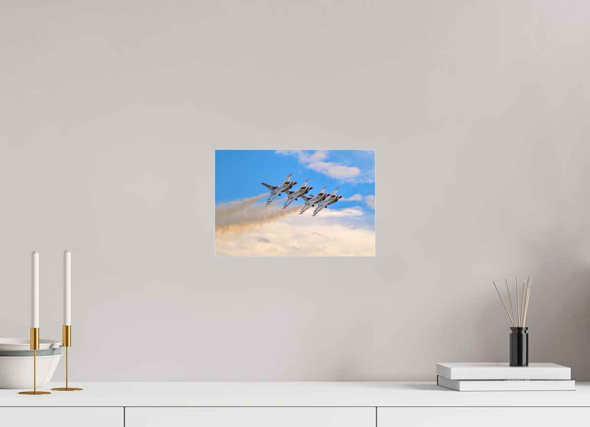 12 x 8″, Matte Acrylic Glass without frame F16 Thunderbirds Photo 3 under acrylic glass