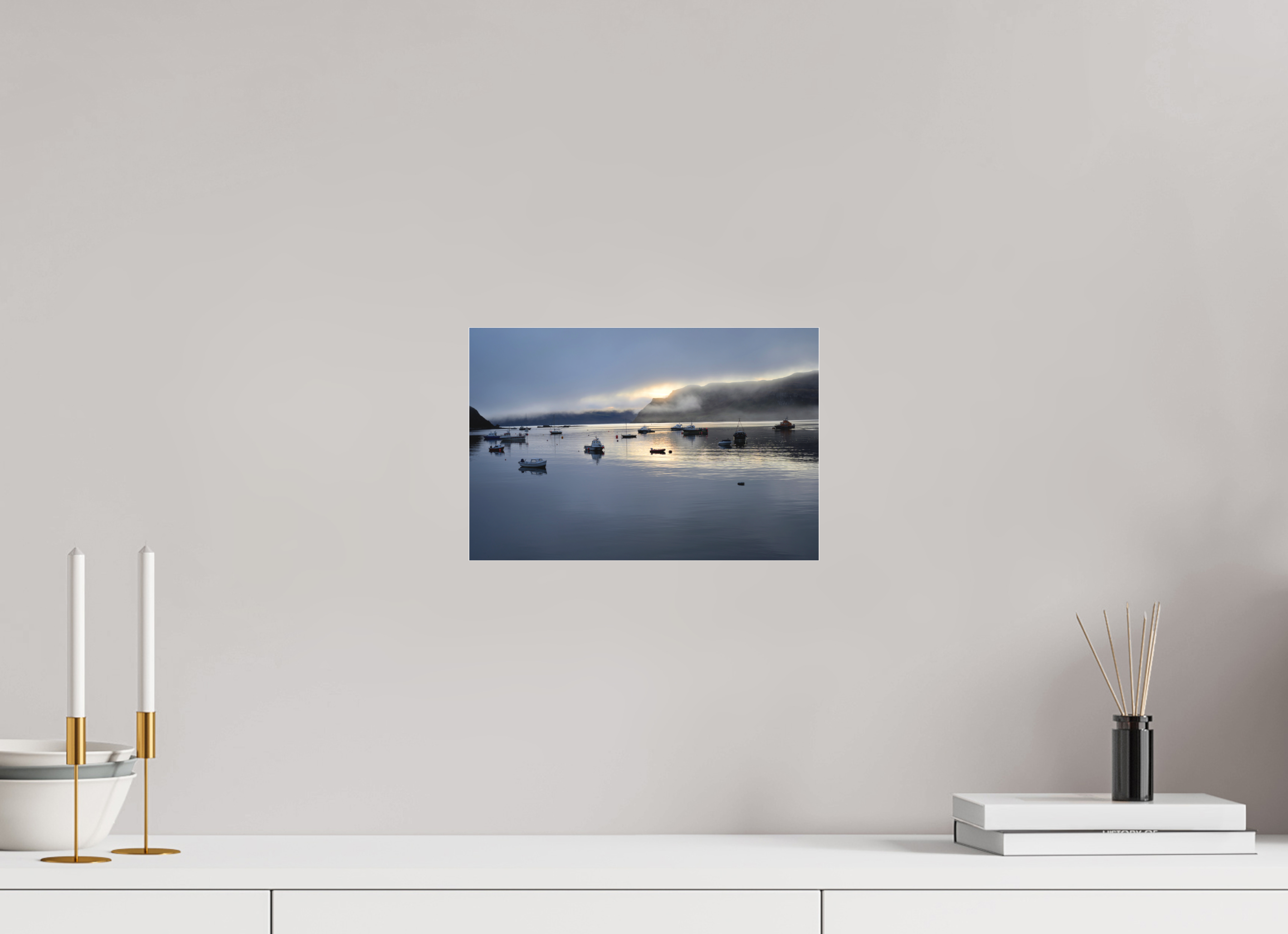 12 x 8″, Matte Acrylic Glass without frame Portree Harbor at sunrise on Matte Acrylic Glass without frame