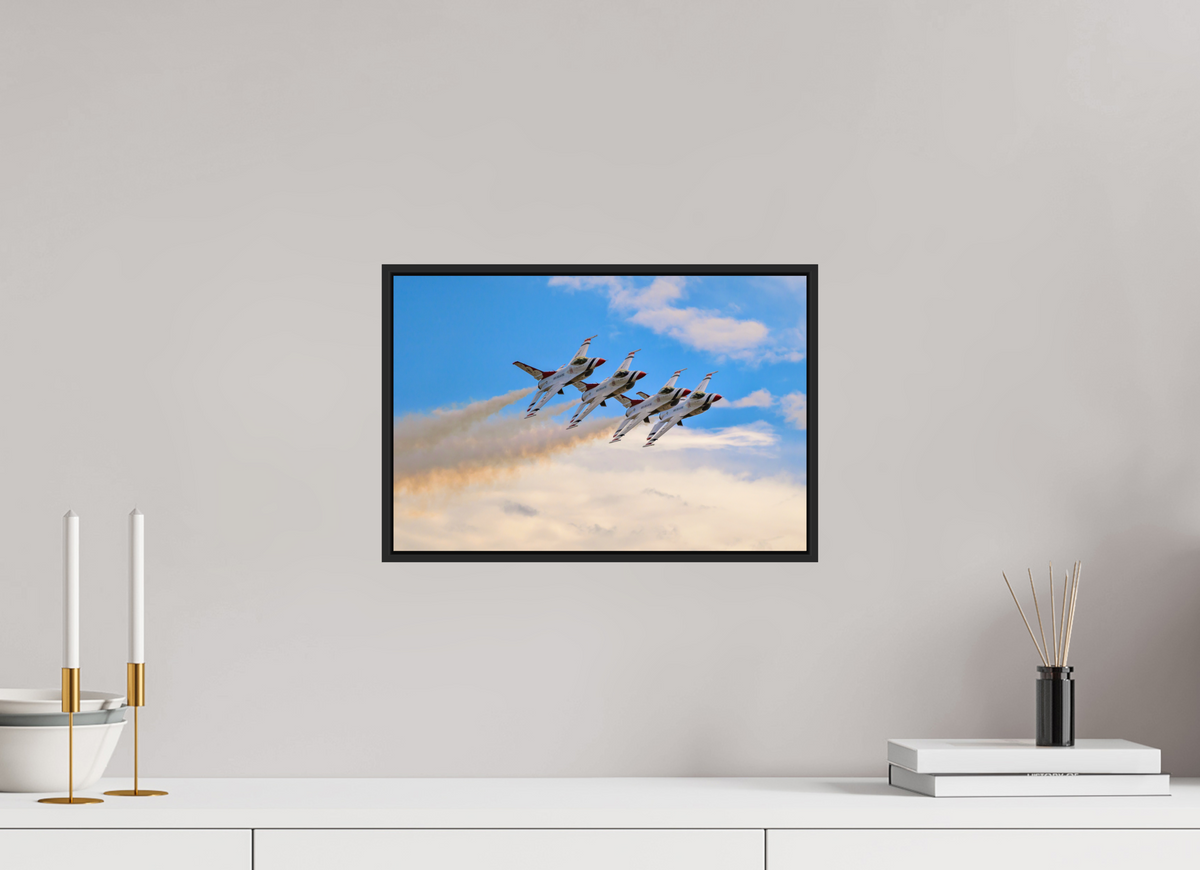15 x 10″, Acrylic Glass Black matt .24" frame F16 Thunderbirds Photo 3 under acrylic glass with black frame