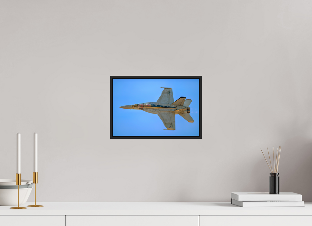 12 x 8″, Acrylic Glass Black matt .24" frame F18A Super Hornet Photo 4 under acrylic glass with black frame
