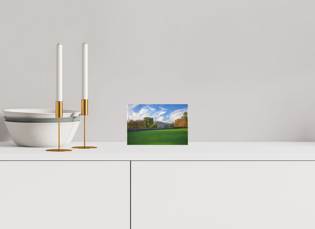 6 x 4″, Acrylic Block Gift Holyrood Palace on a bright sunny day in Acrylic Block Gift