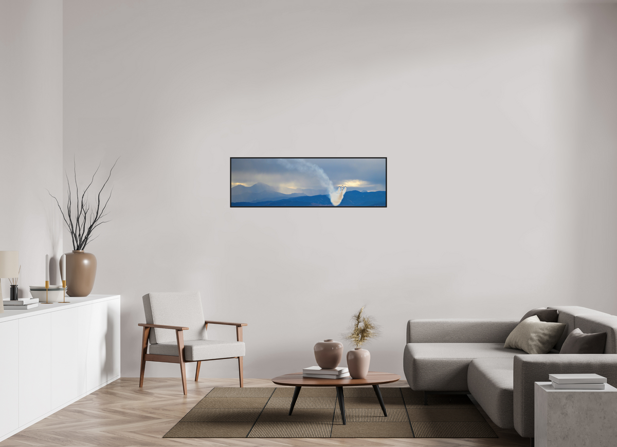 51.6 x 16″, Acrylic Glass Black matt .24" frame F16 Thunderbirds Photo 5 under acrylic glass with black frame