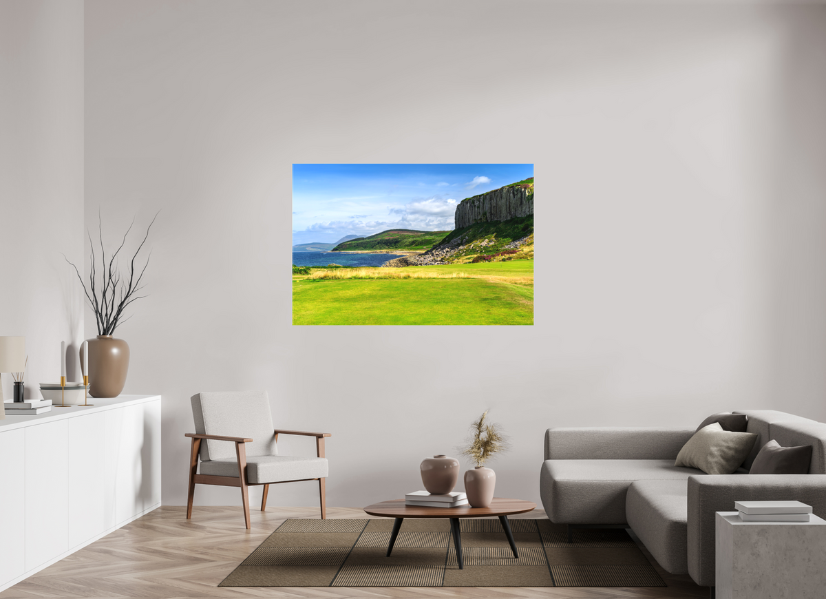 60 x 40″, Matte Canvas with wrapped edges - no frame Cliff view from the Shiskine Golf Course on canvas