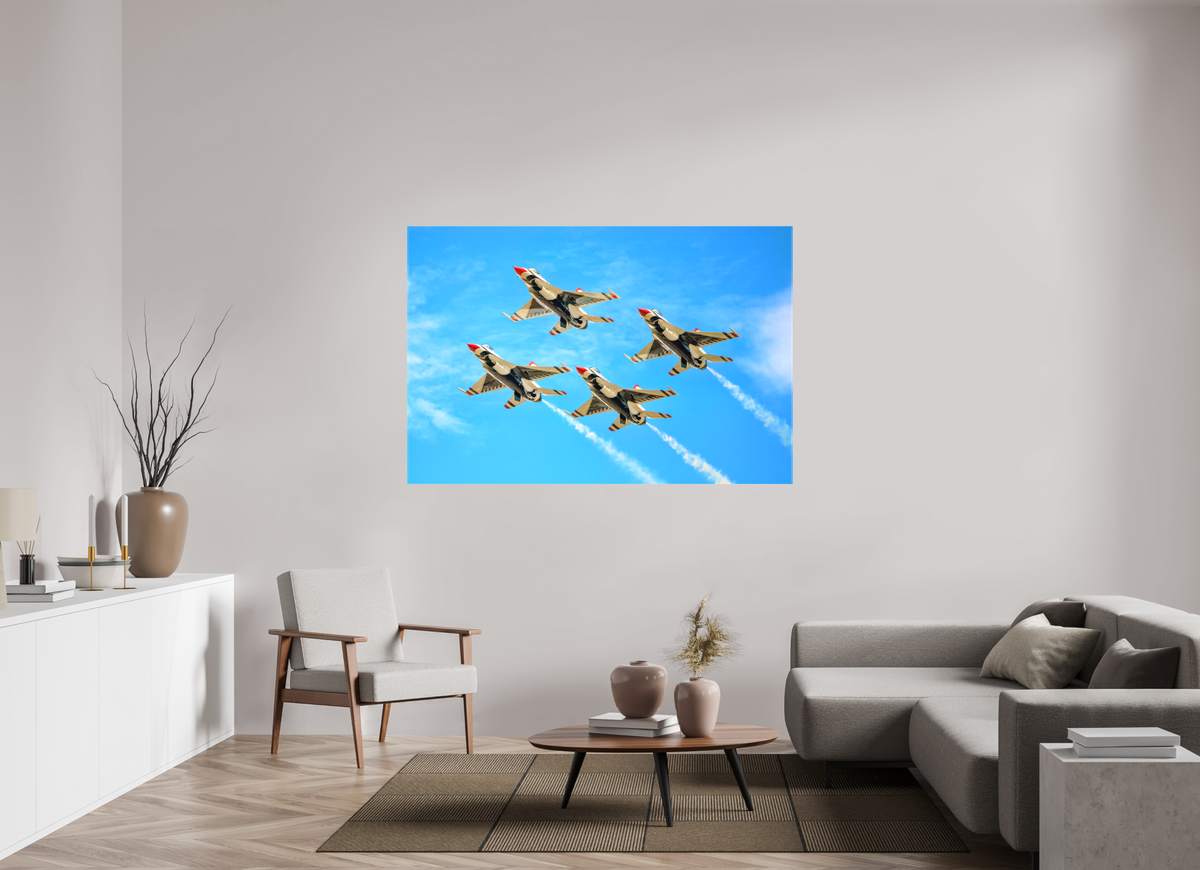 66 x 44″, Matte Canvas with wrapped edges - no frame F16 Thunderbirds Photo 2 on canvas