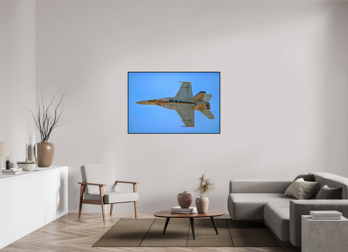 54 x 36″, Acrylic Glass Black matt .24" frame F18A Super Hornet Photo 4 under acrylic glass with black frame