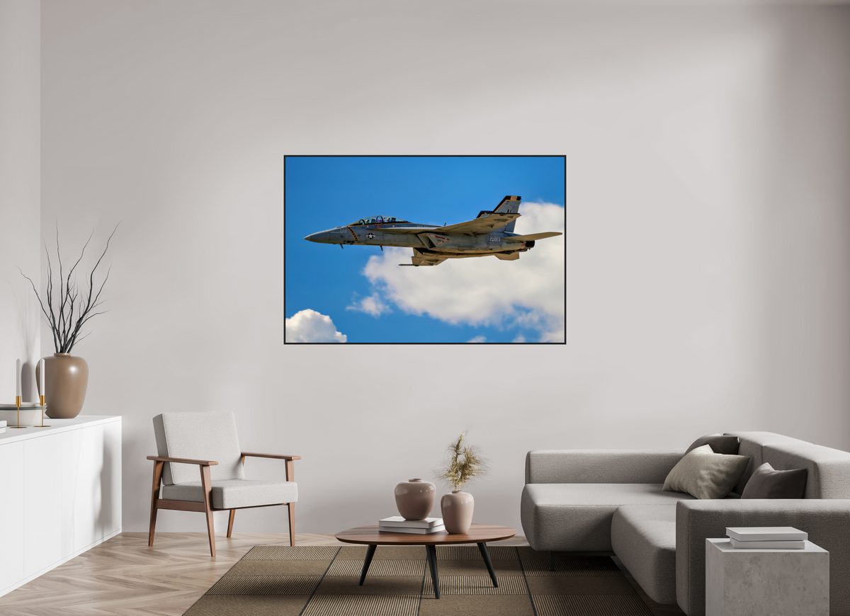 66 x 44″, Acrylic Glass Black matt .24" frame F18A Super Hornet Photo 3 under acrylic glass with black frame