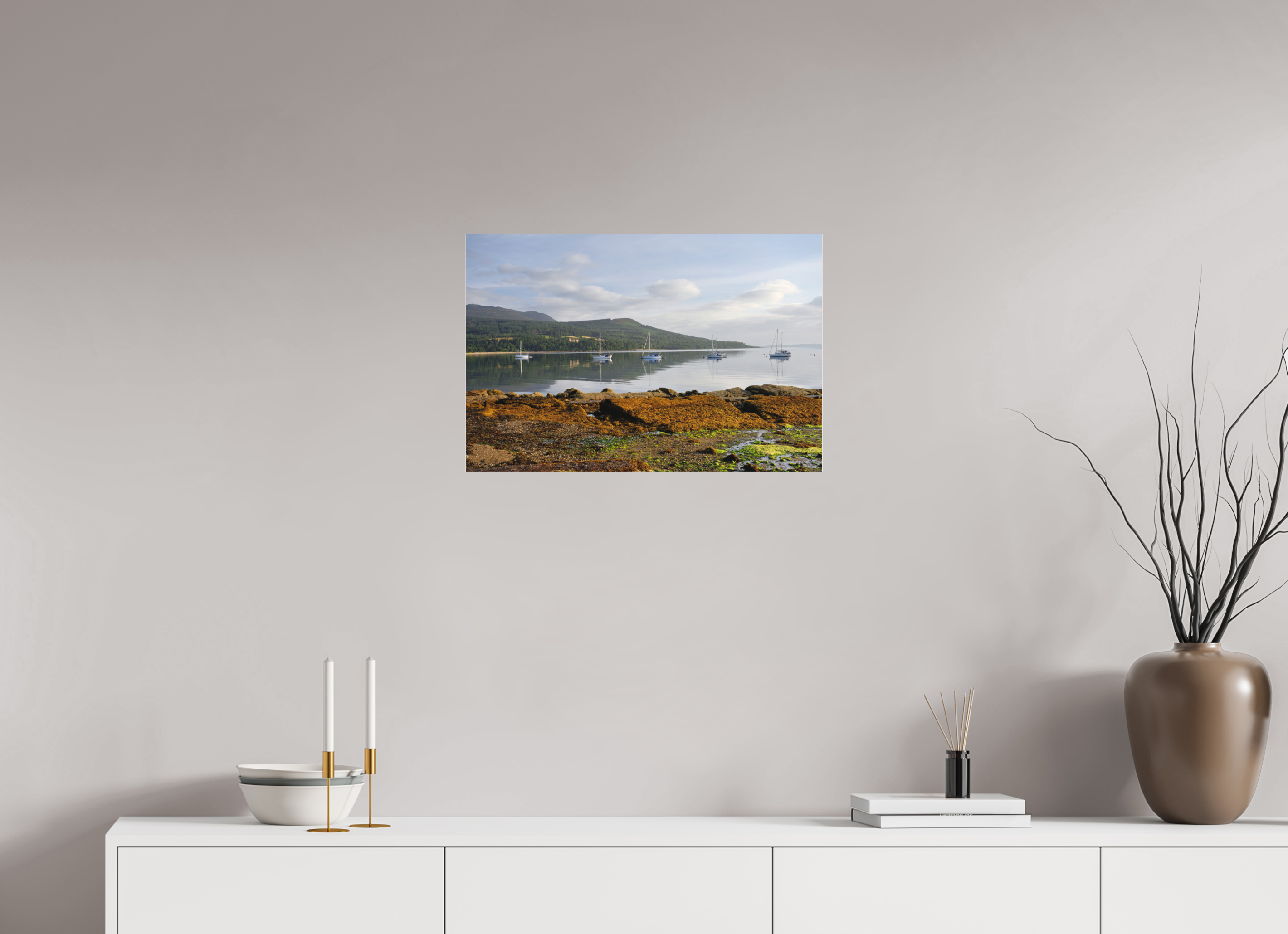 24 x 16″, Matte Acrylic Glass without frame Brodick Bay at sunrise on Matte Acrylic Glass without frame