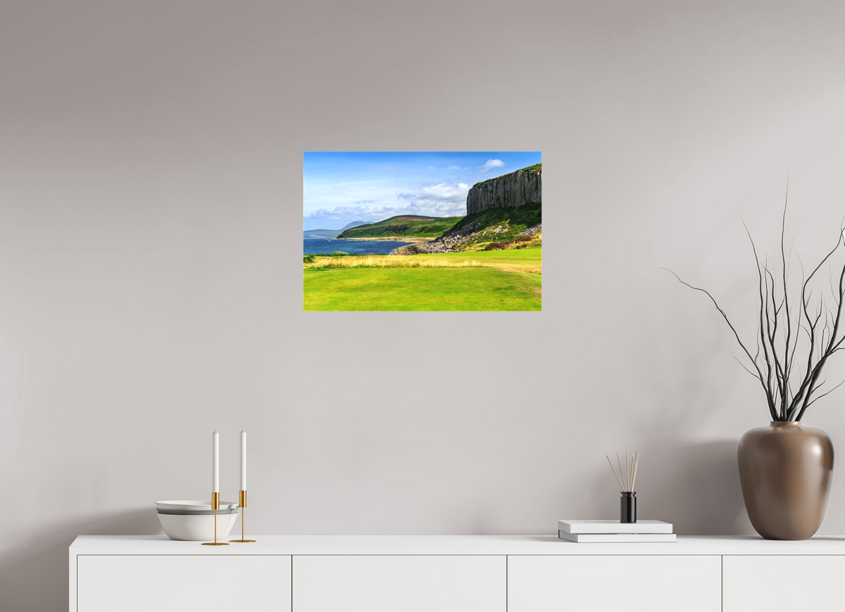 24 x 16″, Matte Canvas with wrapped edges - no frame Cliff view from the Shiskine Golf Course on canvas