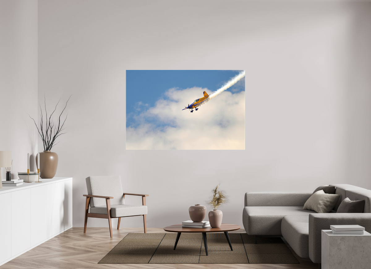 66 x 44″, Matte Canvas with wrapped edges - no frame Bob Freeman in his "Extra 330S" on canvas