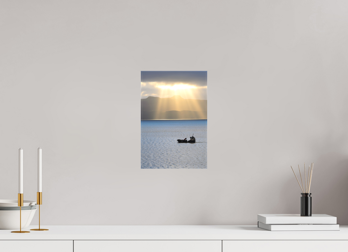 8 x 12″, Matte Canvas with wrapped edges - no frame Morning sunburst on Isle of Skye on Canvas